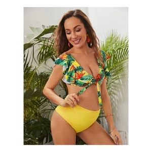 Tropical Knot Maternity Bikini